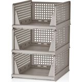 Mithra Life 3 Katlı Kayar Raf Organizer Dolap Içi Kıyafet Aksesuar Düzenleyici Bej 45X35 cm Mıt - Siyah - Plastik - Çok Renkli