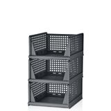 Mithra Life 3 lü Kayar Raf Organizer Gri Dolap İçi Kıyafet Aksesuar Düzenleyici 45x35 cm MIT1263