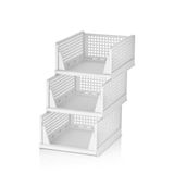 Mithra Life 3lü Kayar Raf Organizer Dolap İçi Kıyafet Aksesuar Düzenleyici Beyaz 45x35 cm MIT1261