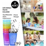 Mithra Life 4 Adet 250 Ml Kırılmaz Parti Piknik Bardağı Mıt1109
