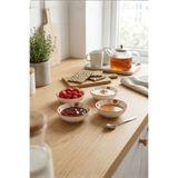 Mithra Life 4 lü Seramik Oval Kahvaltılık Sosluk Reçellik Sunumluk Kase Seti Çilek Serisi MIT1331