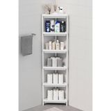 Mithra Life 6 Katlı Üçgen Plastik Beyaz Banyo Mutfak Rafı Mıt1233