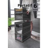 Mithra Life 6 Lı Kayar Raf Organizer – Gri Dolap İçi Kıyafet, Aksesuar Düzenleyici Mıt1264