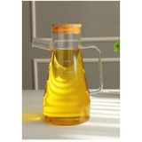 Mithra Life Bambu Kapaklı Borosilikat Cam Yağdanlık 900 Ml Mıt1070