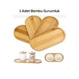 Mithra Life Bambu Oval Sunum Servis Tepsisi Tabağı Yağdanlık Sabunluk Altlığı Mit1223 Renksiz