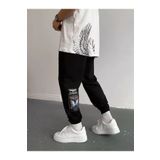 MİTO SPORT SİYAH KELEBEK Paca Lastikli Ve Erkek Bel Slim fit Eşofman Altı