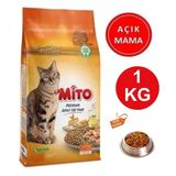 Mito Tavuk Etli Yetişkin Kedi Maması 1 Kg (Açık Bölünmüş Mama)