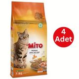 Mito Tavuklu Kedi Maması 4 Kg - Her Öğünde İlk Günkü Lezzet (4 X 1 Kg)