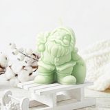 Mitr Noel Baba Temalı Yeşil Soya Mum - Seçenek