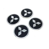 Mitsubishi Alüminyum Jant Göbeği Yapıştırma Siyah 60Mm 4 Adet