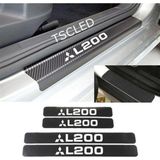 Mitsubishi L200 Karbon Kapı Eşiği Koruma Sticker (4lu Set)
