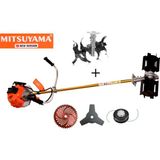 Mitsuyama Benzinli Yan Tırpan + Toprak Çapalama Aparatı ( 2 Adet Çapa Aparatı ) 4.2kw 5.7 Hp