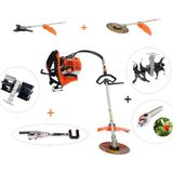 Mitsuyama Japon Sırt Tırpan + Çift Toprak Çapalama + Dal Budama + Kancalı Zeytin Silkeleme Aparatı Set 63CC 5,7 Hp