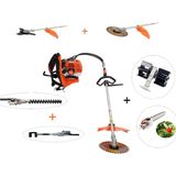 Mitsuyama Japon Sırt Tırpan + Toprak Çapalama + Çit Kesme + Dal Budama + Kancalı Zeytin Silkeleme Aparatı Set 63CC 5,7 Hp