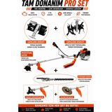 Mitsuyama Japon Yan Tırpan + Çift Toprak Çapalama + Çit Kesme Aparatı 63CC 5,7 Hp