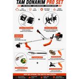 Mitsuyama Japon Yan Tırpan + Çift Toprak Çapalama + Dal Budama + Çit Kesme Aparatı 63CC 5,7 Hp
