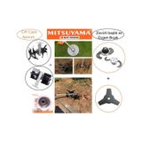Mitsuyama MİTSUYAMA201 Tırpan Çift Çapa Aparatı Seti Zincirli Başlık ve Üçgen Bıçak Uyumlu Bahçe Tarla Çapalama Aparatı