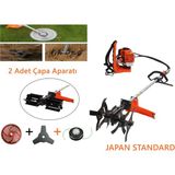 Mitsuyama Toprak Çapalama Makinesi Sırt Tırpan 5,7 Hp 4.2 Kw ( 2 Adet Çapa Aparatı)