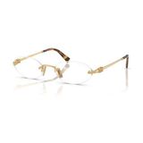 Miu Miu A54S 5AK08N 51 Oval Gold Metal Kadın Güneş Gözlüğü