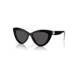 Miu Miu SMU04Y Unisex Güneş Gözlüğü - Siyah - Beyaz
