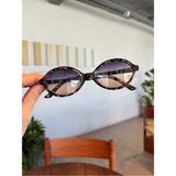 Miux Leopar Çerçeve Degrade Cam Trend Oval Güneş Gözlüğü - Çok Renkli
