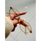 Mıux Nude Oval Çerçeve Mavi Işık Korumalı Ekran Gözlüğü, Optik Uyumlu, Camları Değişebilir