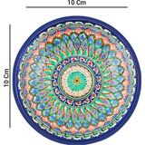 Mivela Valerine Life Özbek Papatya Desenli Yıkanabilir Kaydırmaz Çay Fincan Bardak Altlığı 10X10CM 6 Adet