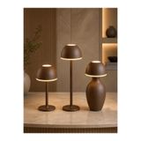 Mivo Design Şarjlı Kablosus Dokunmatik LED Masa Lambası - 4800 mAh Batarya, 3 Renk, Dimmerli, Metal