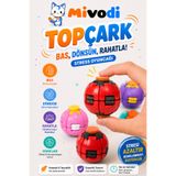 Mivodi Hobinin 3 Boyutlu Hali Topçark — Bas, Dönsün, Rahatla! Stress Oyuncağı (Kırmızı) - Spinner Ball
