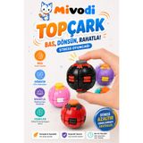 Mivodi Hobinin 3 Boyutlu Hali Topçark — Bas, Dönsün, Rahatla! Stress Oyuncağı (Siyah) - Spinner Ball