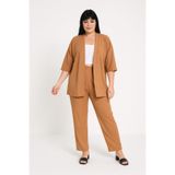 Mivoon Bürümcük Kumaş Pantolonlu İkili Takım Kimono