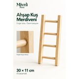 Mivra Pets Ahşap Kuş Merdiveni ve Tırmanma Tüneği