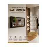 MiwoHome Kişiye Özel Ahşap Kapı İsimliği – 15x30 cm MDF Dekoratif Kapı Tabelası