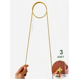 Mix And Match Bitki Destek Çubuğu | 50 cm * 3 Adet - Metalik GOLD , Dokulu | Çiçek Destek Çubuğu Monstera , Saksı Bitki Desteği , Sarmaşık , Çiçek Dal Gövde Destek Aparatı Metal Çubuk - Altın