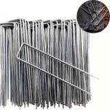 Mix And Match Sera Taban Örtüsü Çivisi 100 Adet – 15 cm U Tipi Kazık, 4 mm Galvanizli Paslanmaz Tel, Malç Örtüsü Çivisi