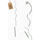 Mix And Match Spiral Bitki Destek Çubuğu (Kancalı) – Bitki ve Sebze Destek Kazığı | 75 cm * 10 Adet | 4mm Paslanmaz Galvanizli Metal Tel (Boyanabilir) Bitkilerde Eğilme ve Kırılmayı Engeller