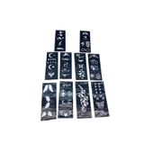 MİX DESEN 8X20CM TÜP KINA DESEN ÇIKARTMA ŞABLONU 10 PARÇA (5440)