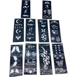 Mix Desen 8X20CM Tüp Kına Desen Çıkartma Şablonu 10 Parça