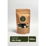 Mix Kahveli Draje - Sütlü, Bitter ve Beyaz Çikolata Kaplı 250GR - 250 gr