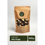 Mix Kahveli Draje - Sütlü, Bitter ve Beyaz Çikolata Kaplı 500GR - 500 gr