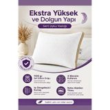 MixCotten Home Klimalı Silikon Sert Yastık -Fileli Hava Kanallı - Mikrofiber Kapitone Kumaş Yıkanabilir Dolgun Yastık 1100 Gr 70X50 Cm