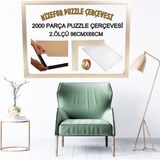 mixefor 2000 Parça Puzzle Çerçevesi 2.ölçü 96CM x 66CM - Gümüş