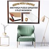 mixefor 2000 Parça Puzzle Çerçevesi 2.ölçü 96CM x 66CM - Kahverengi