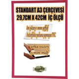 MİXEFOR A3 Çerçeve-Renk FUŞYA Arka Yüzey 3mm Mdf-Ön yüzey Kırılmaz parlama yapmayan Antireflektif - 29,7 x 42 cm