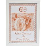 MİXEFOR A4 Çerçeve-Renk BEYAZ -Arka Yüzey 3mm Mdf- Ön yüzey Kırılmaz parlama yapmayan Antireflektif - 29, 7 x 21 cm