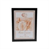 MİXEFOR A4 Çerçeve-Renk SİYAH -Arka Yüzey 3mm Mdf- Ön yüzey Kırılmaz parlama yapmayan Antireflektif - 29, 7 x 21 cm - Siyah