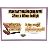 MİXEFOR Boş Çerçeve - 35CM x 50CM Iç Ölçü -Renk LİLA -Arka Yüzey 3mm Mdf- Ön yüzey Kırılmaz parlama yapmayan Antireflektif - Lila