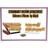 MİXEFOR Boş Çerçeve - 50CM x 70CM Iç Ölçü-Renk LİLA Arka Yüzey 3 mm Mdf- Ön yüzey Kırılmaz parlama yapmayan Antireflektif - Lila - 50x70 cm