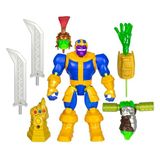 MixMashers Marvel Thanos kişiselleştirilebilir Avengers Mix and Match Deluxe aksiyon figürü ve aksesuarları