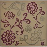 Mix&match Floral Kendinden Yapışkanlı Dekoratif Duvar Süsü - 30 x 30 cm - Renkli